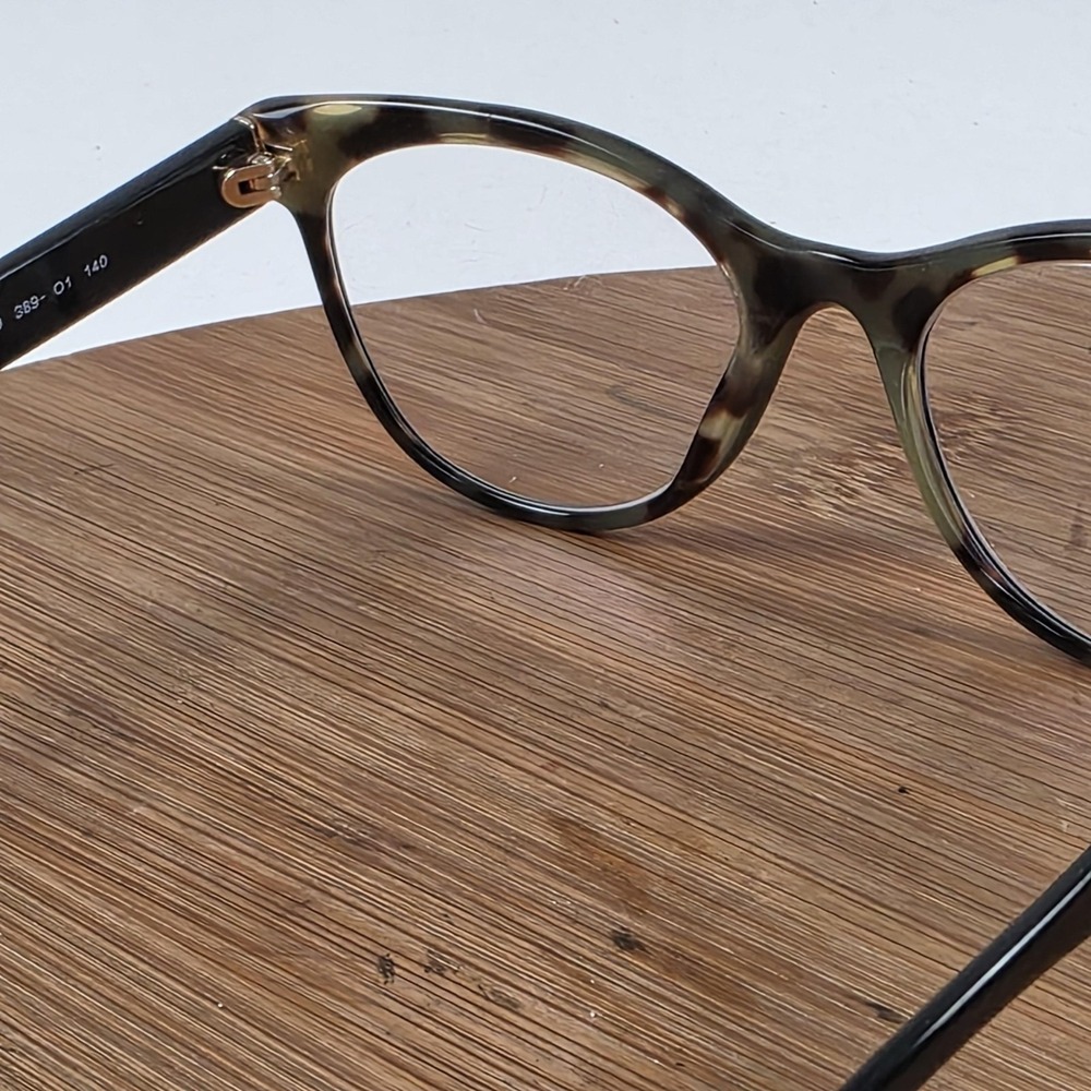 Prada VPR 05W Sunglasses Womens 53-19 Black Tortoise Cat Eye Clear Plastic Italy - Picture 6 of 11